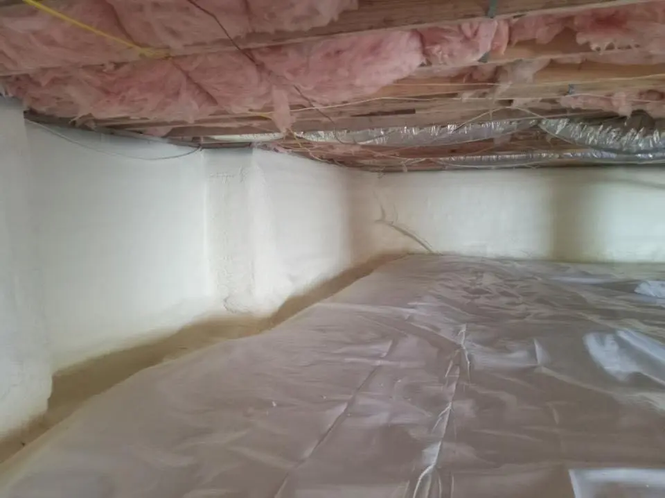 Crawl space encapsulation with closed-cell spray foam for Roof Maintenance in Weston